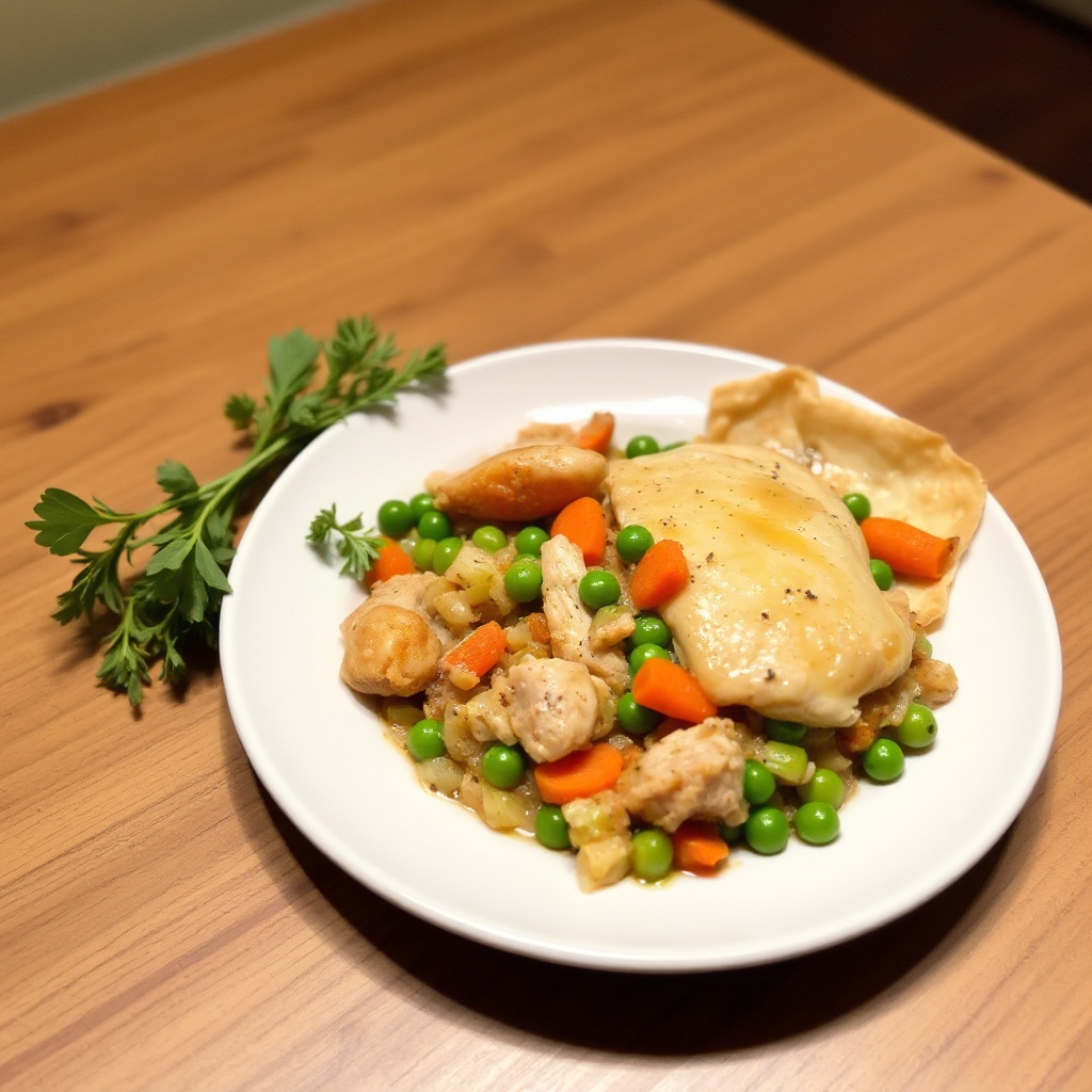 Leichter Hähnchen- und Gemüse-Phyllo-Kuchen