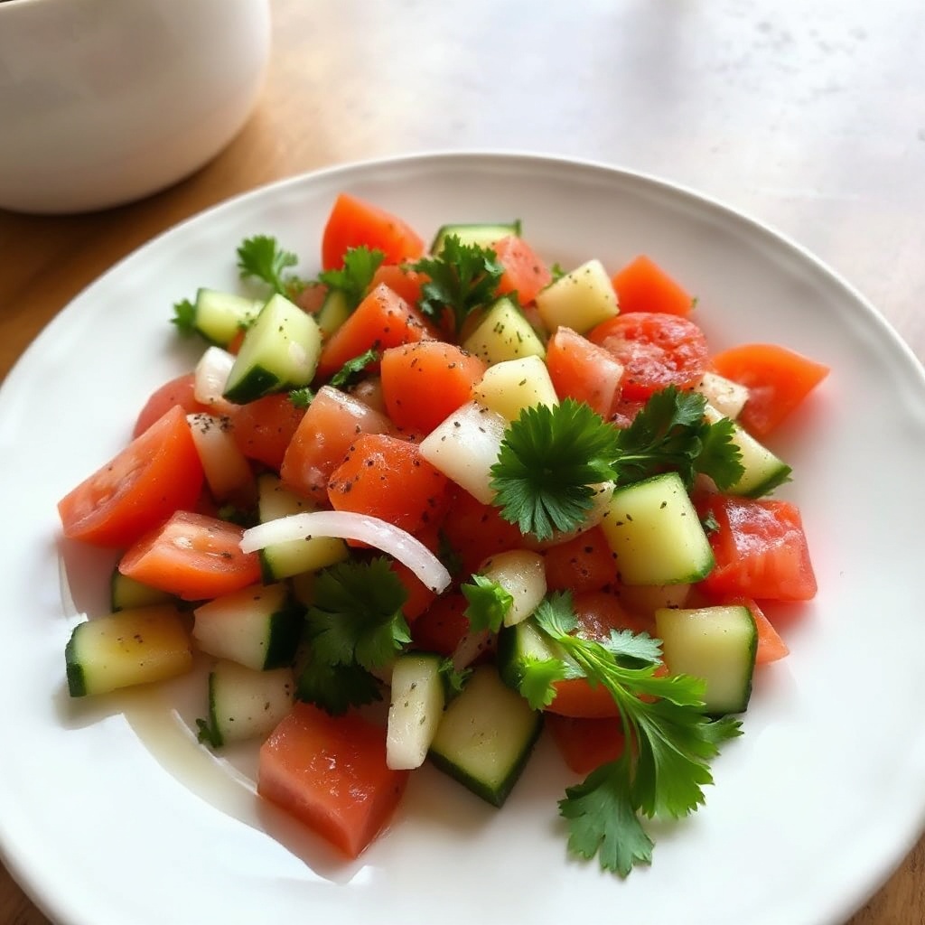 Insalata di Cetrioli e Pomodori in Stile Marocchino