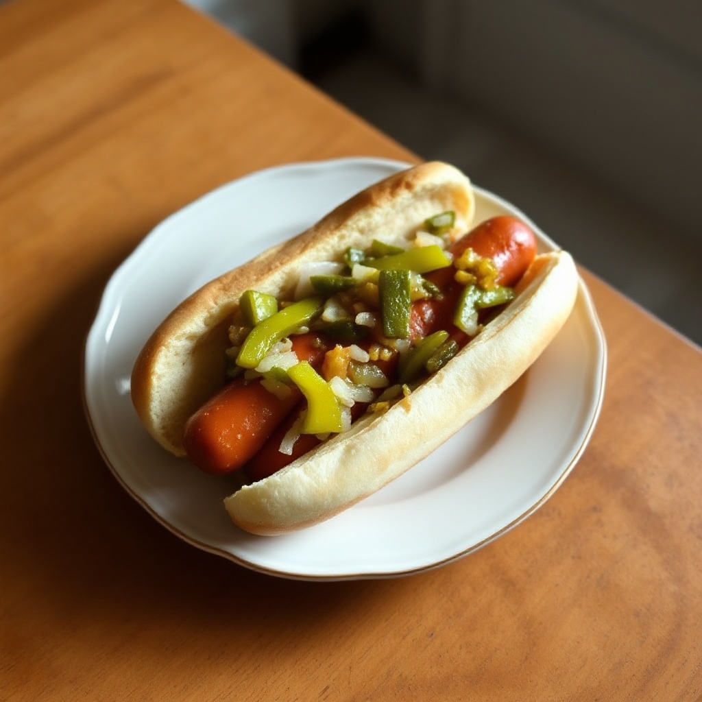 Würzige Relish-Hotdogs