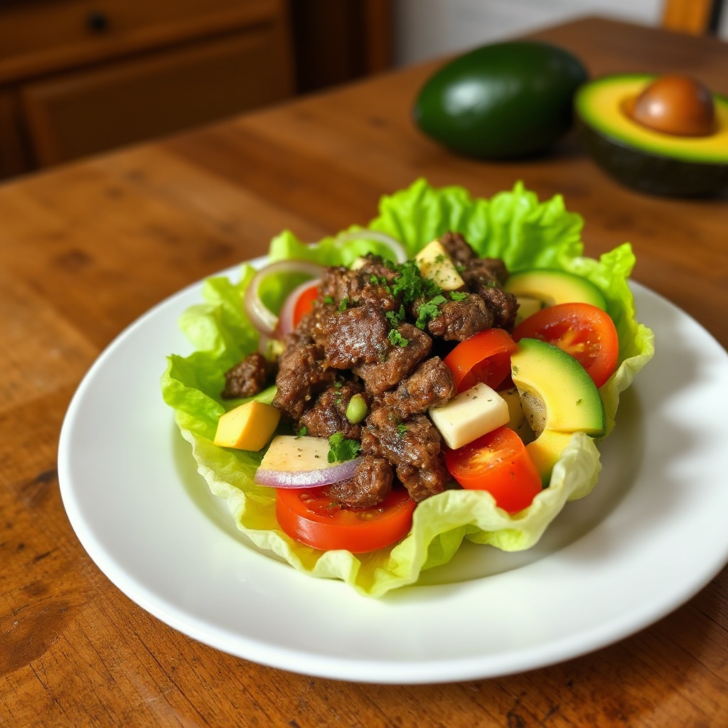 Würziger Rindfleisch-Avocado-Salat