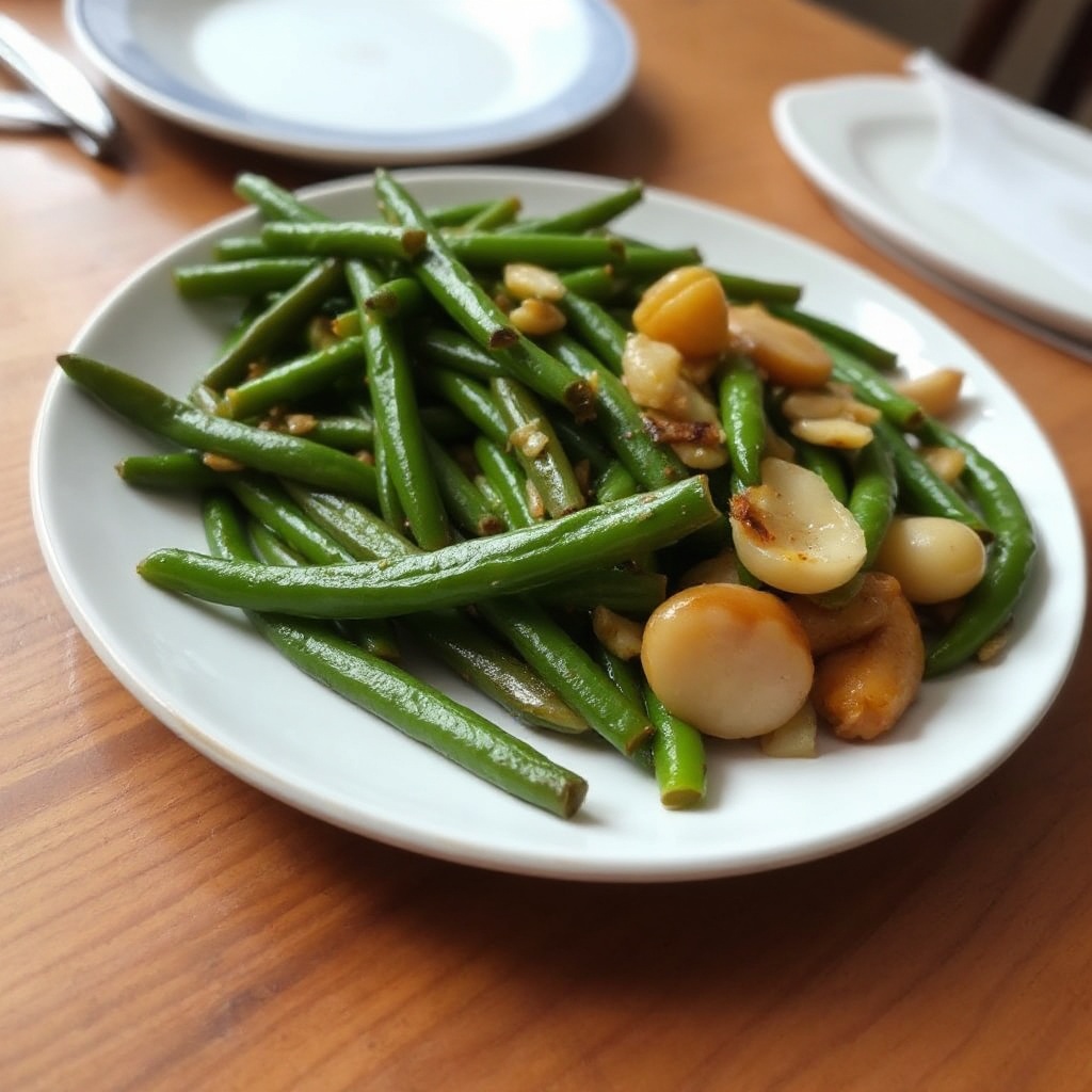 Sautéed Green Beans with Ginger and Garlic