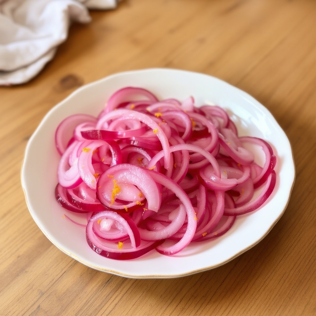 Quick Pickled Red Onions with a Hint of Citrus