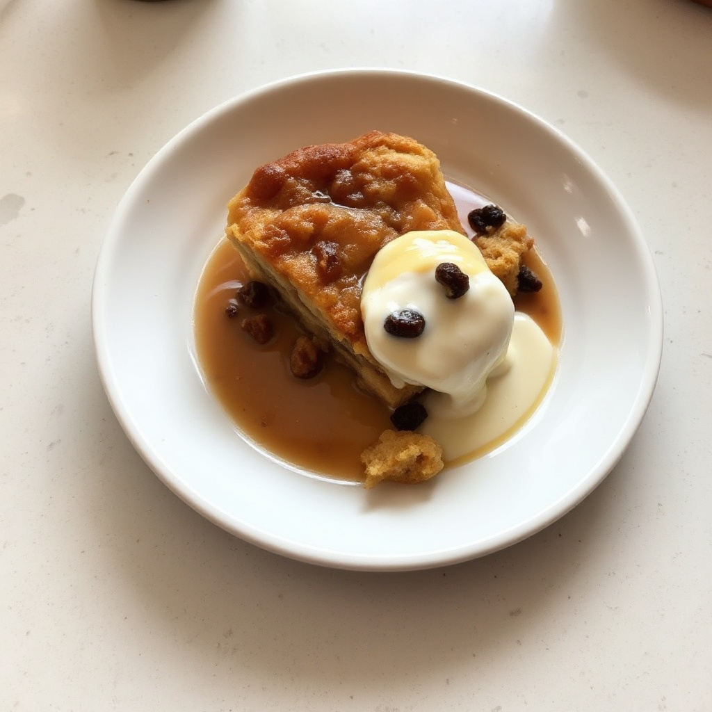 Budino di Pane Decadente con Salsa al Rum Speziato
