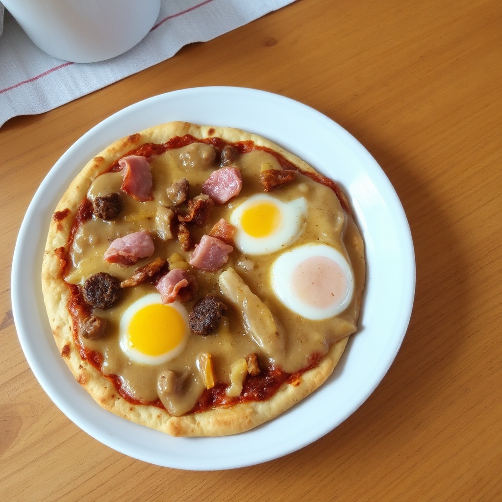 Pizza per Colazione Salata con Tre Carni