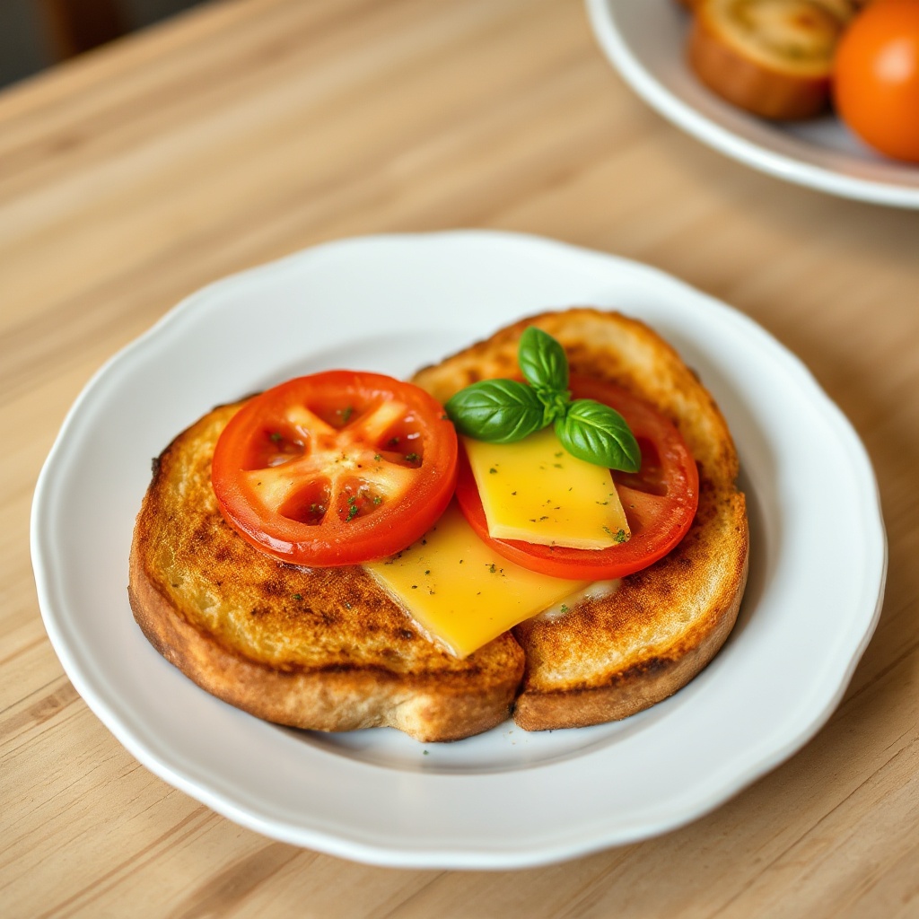 Herzhafter Gegrillter Käse mit Tomate und Kräutern