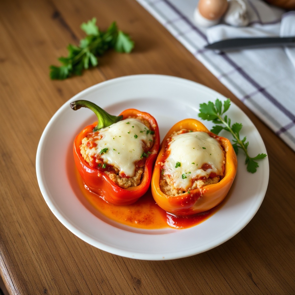Käsegefüllte Paprika mit Kräuterfüllung