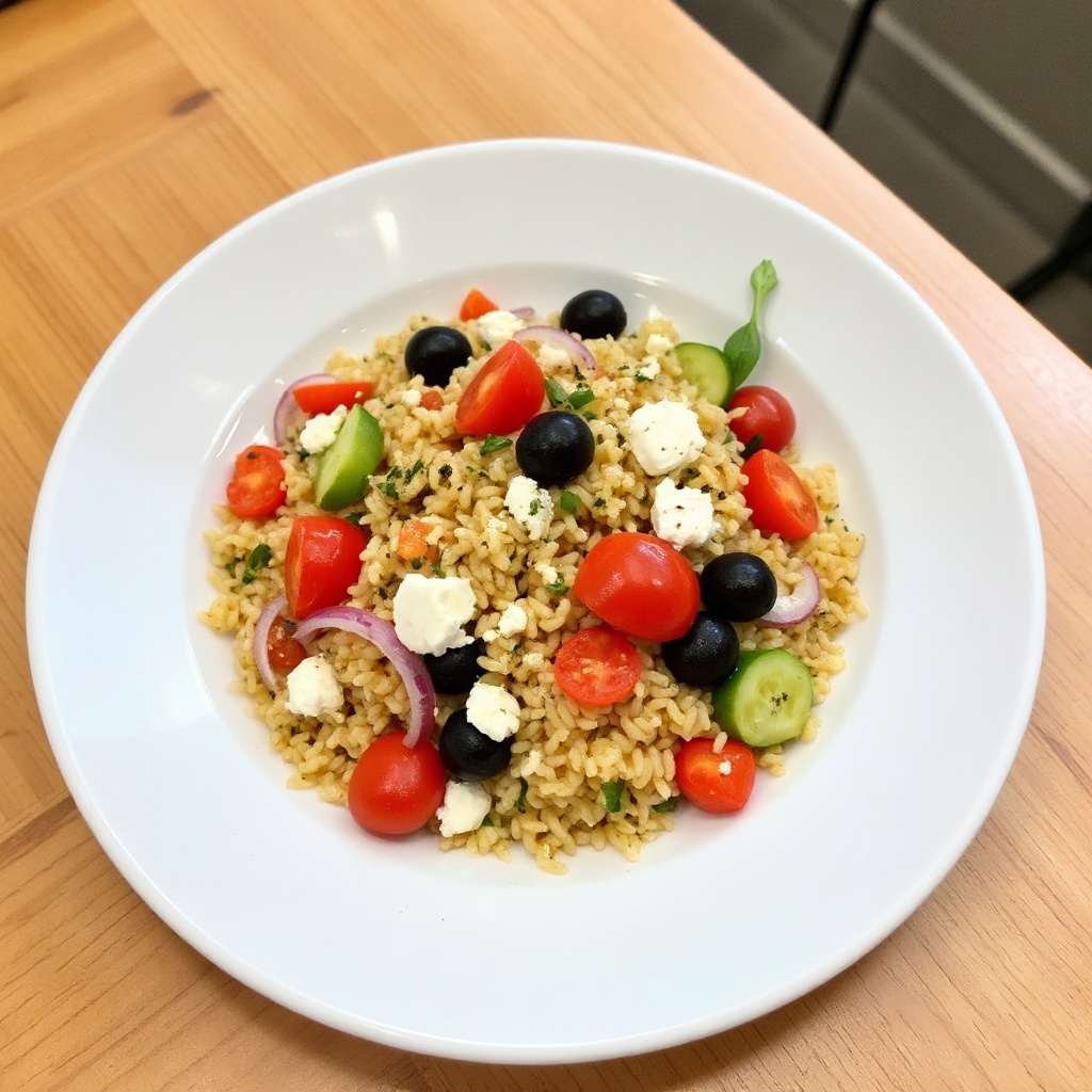 Mediterraner Orzo-Salat mit Zitronen-Kräuter-Dressing