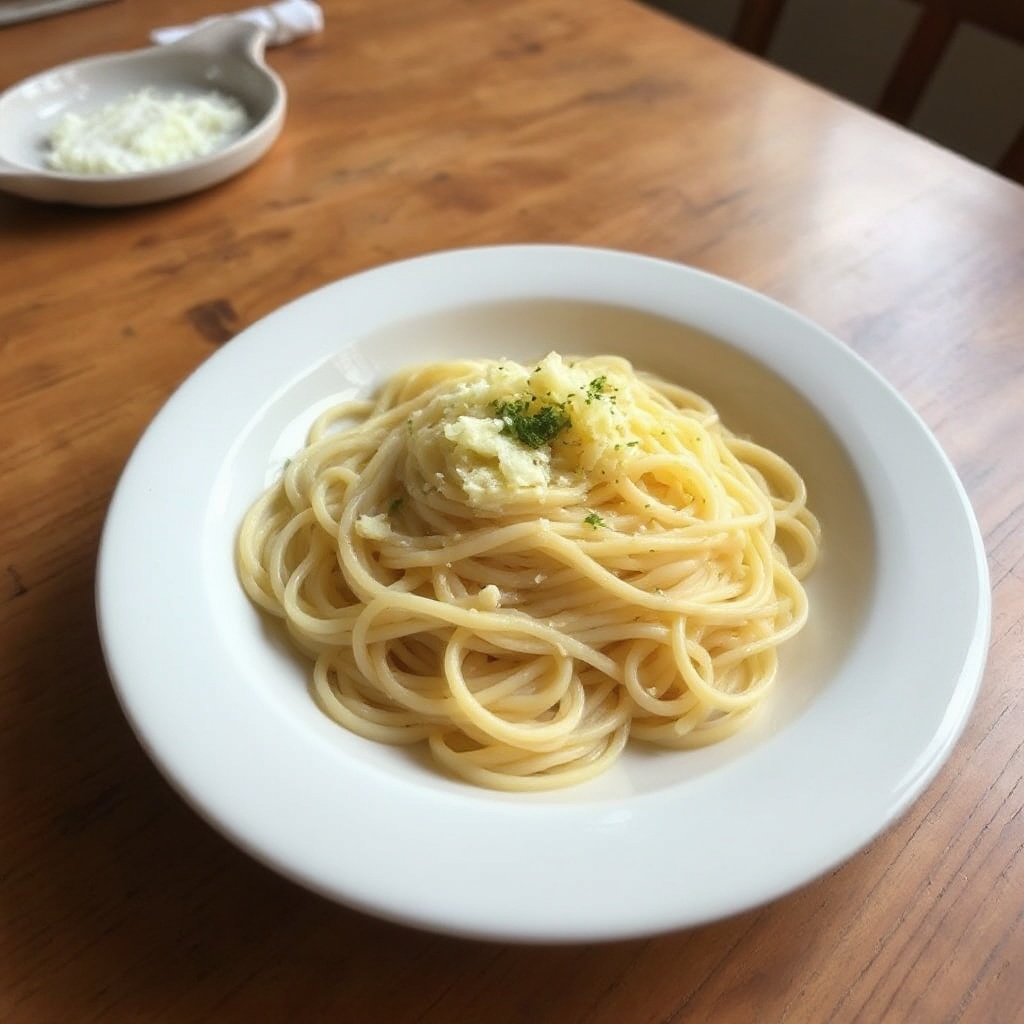 Cremige Knoblauch Shirataki Nudeln