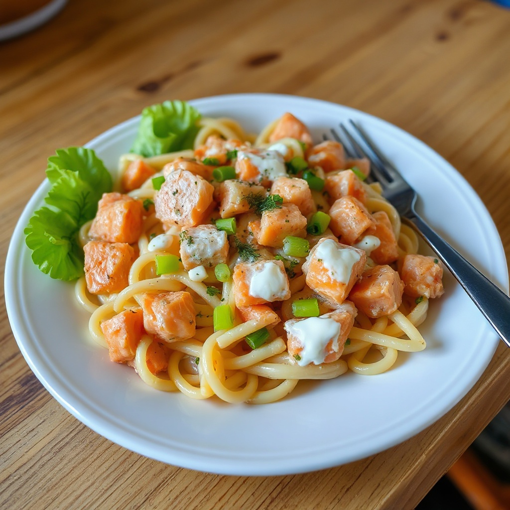 Zesty Salmon Pasta Salad