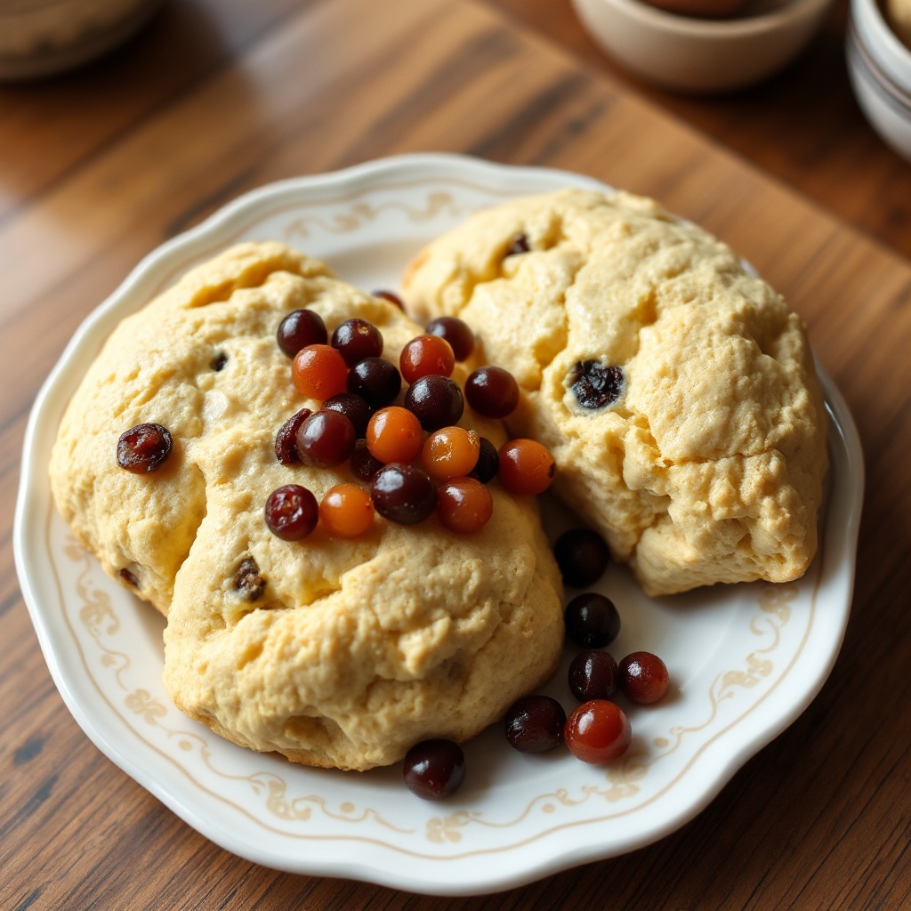 Goldene Johannisbeer-Creme-Scones