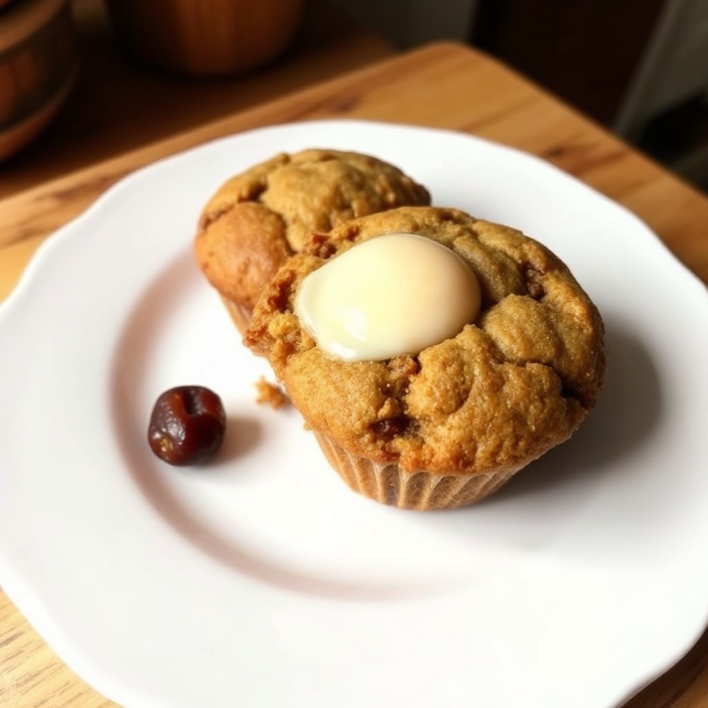 Leckere Kleie- und Dattelmuffins