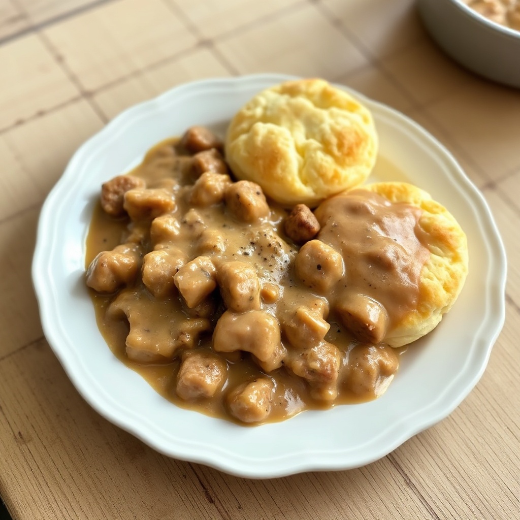 Salsa di Salsiccia Salata con Biscotti Soffici