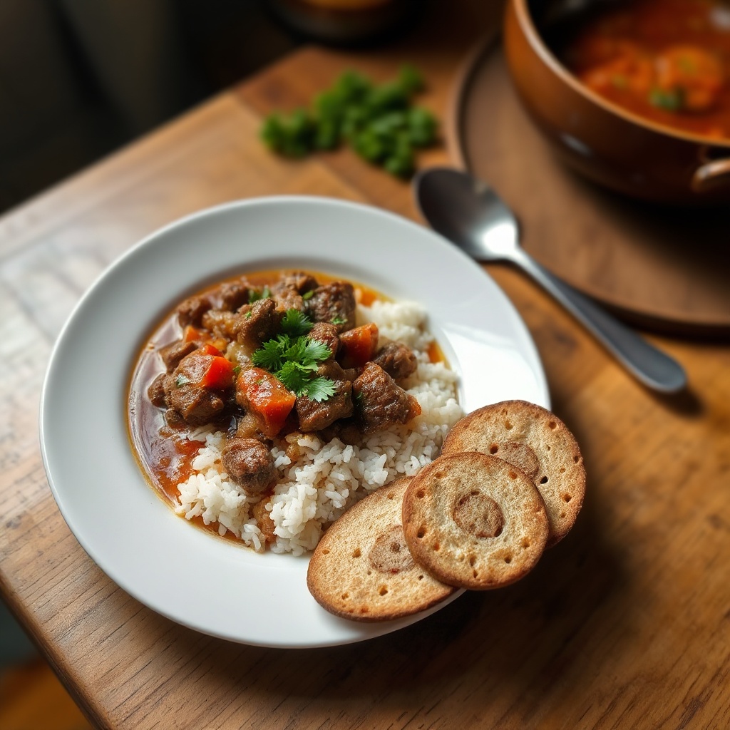 Georgische Rindfleisch- und Walnuss-Suppe