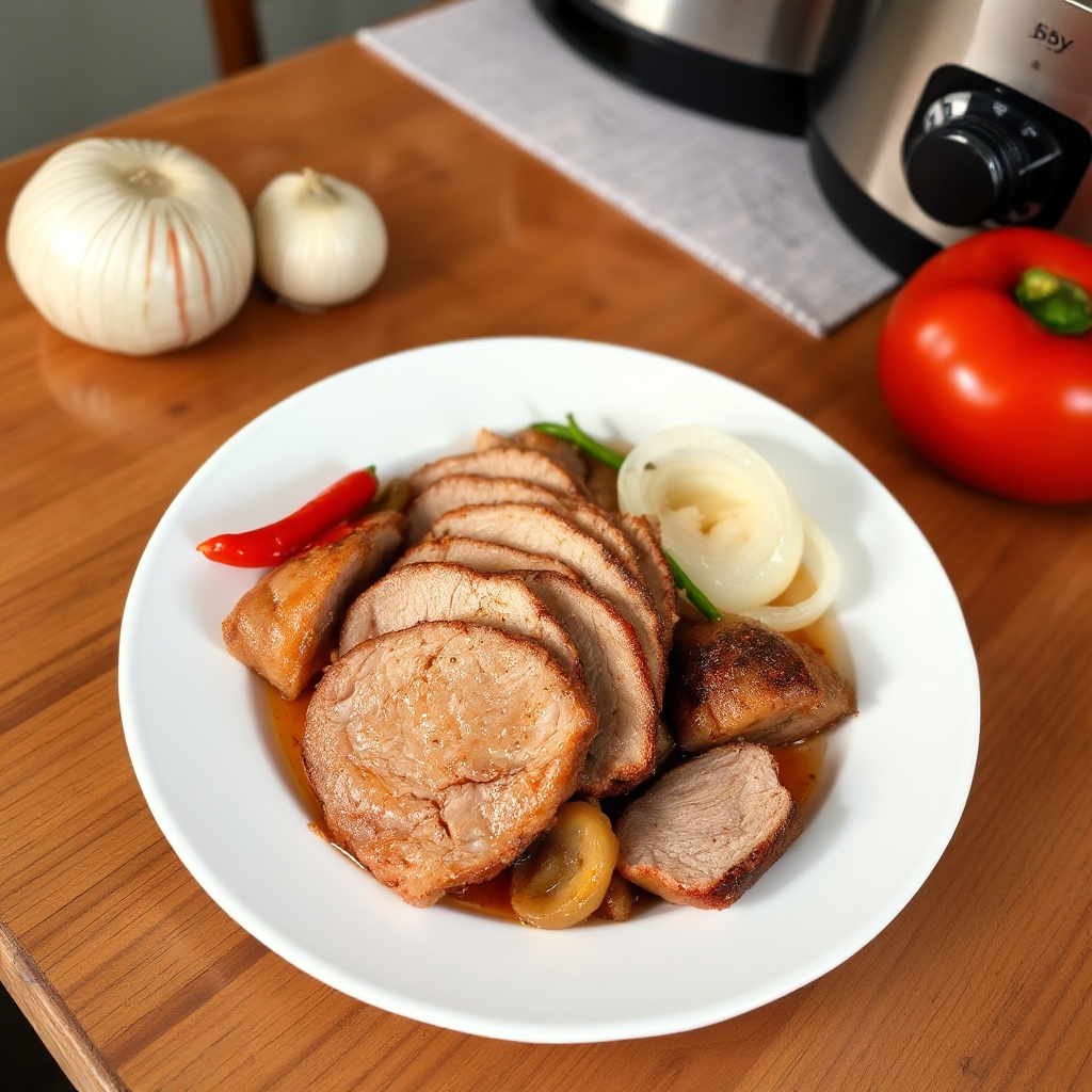 Herzhafter Slow Cooker Schweinebraten