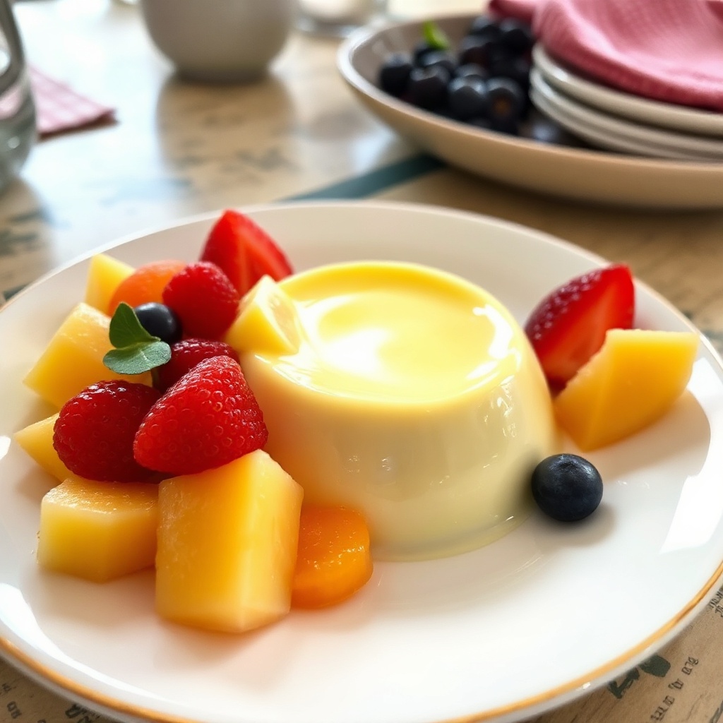 Tropischer Fruchtpudding Genuss