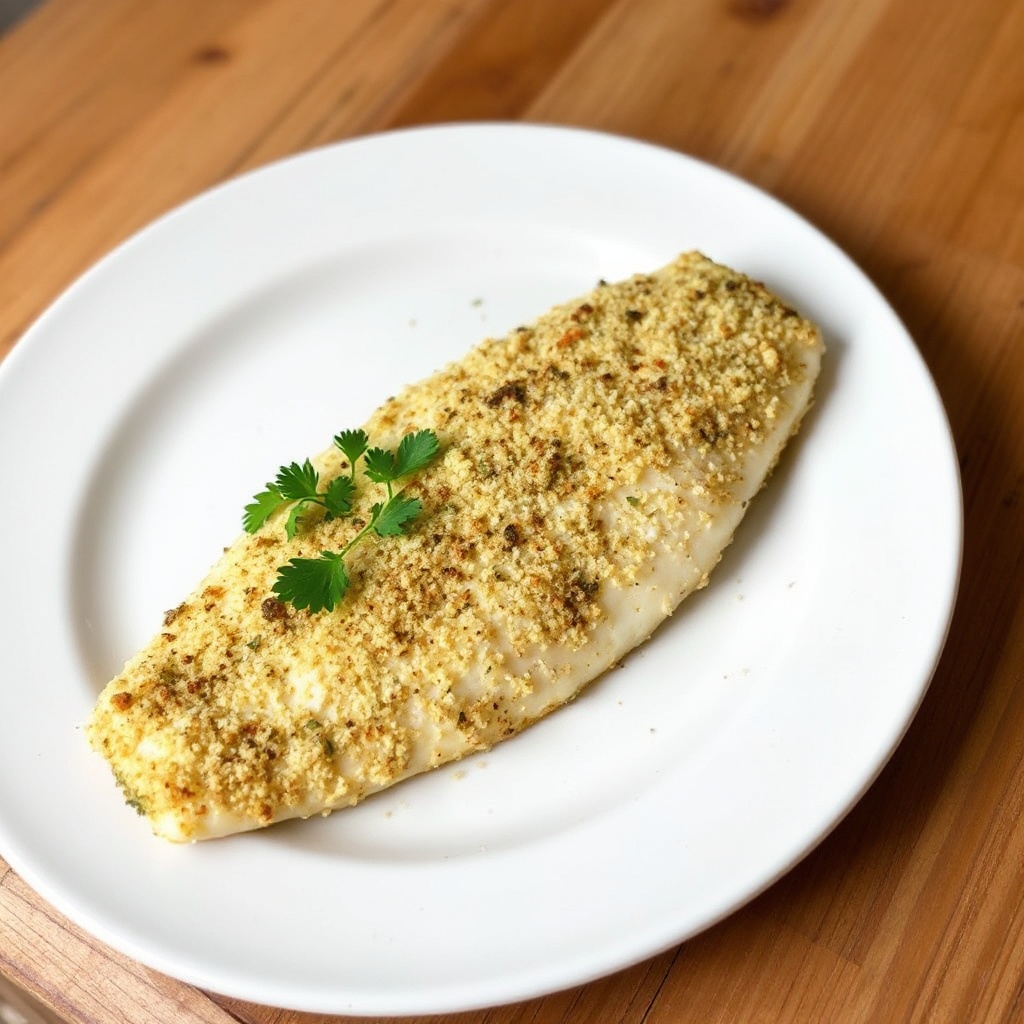 Kräuterkruste gebackene Tilapia