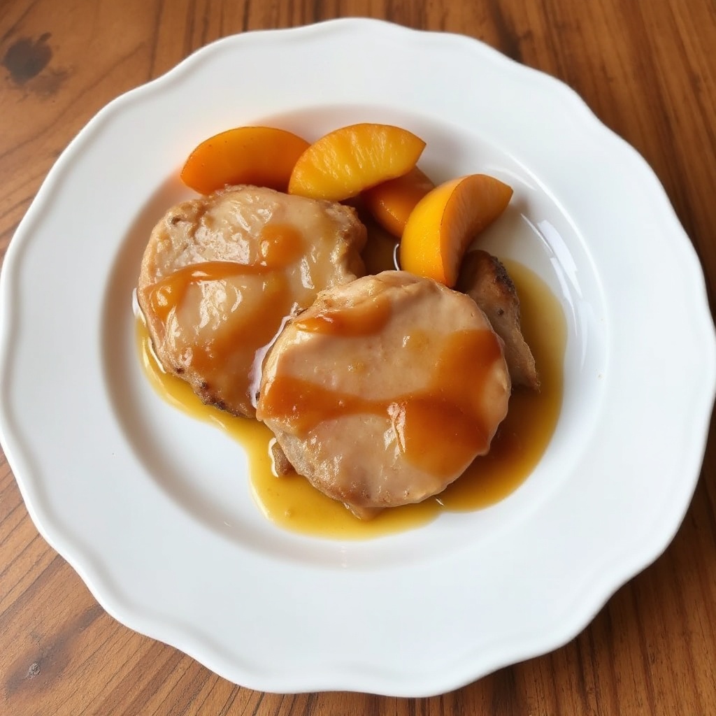 Savory Pork Chops with Peach Glaze