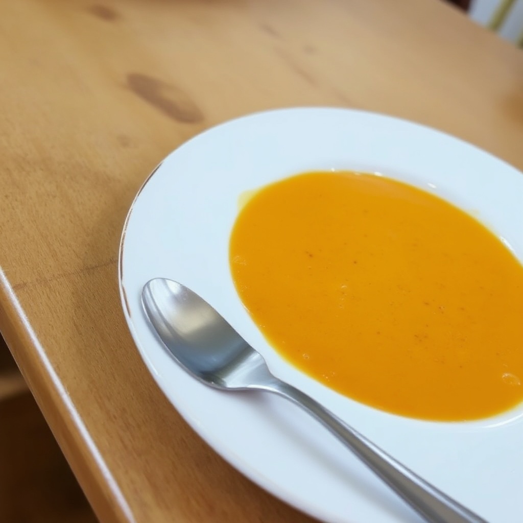 Cremige Süßkartoffelsuppe mit einem Hauch von Gewürzen