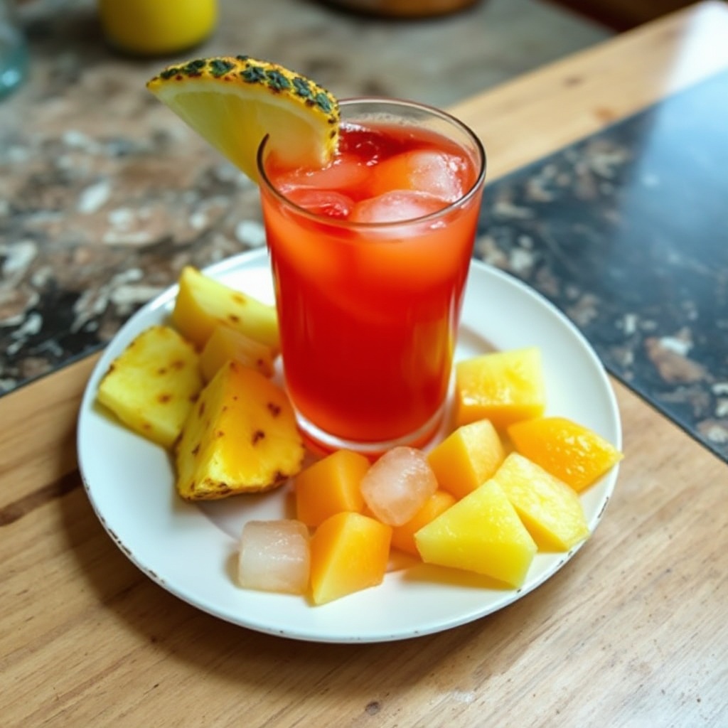 Tropischer Tequila Sunrise Punch