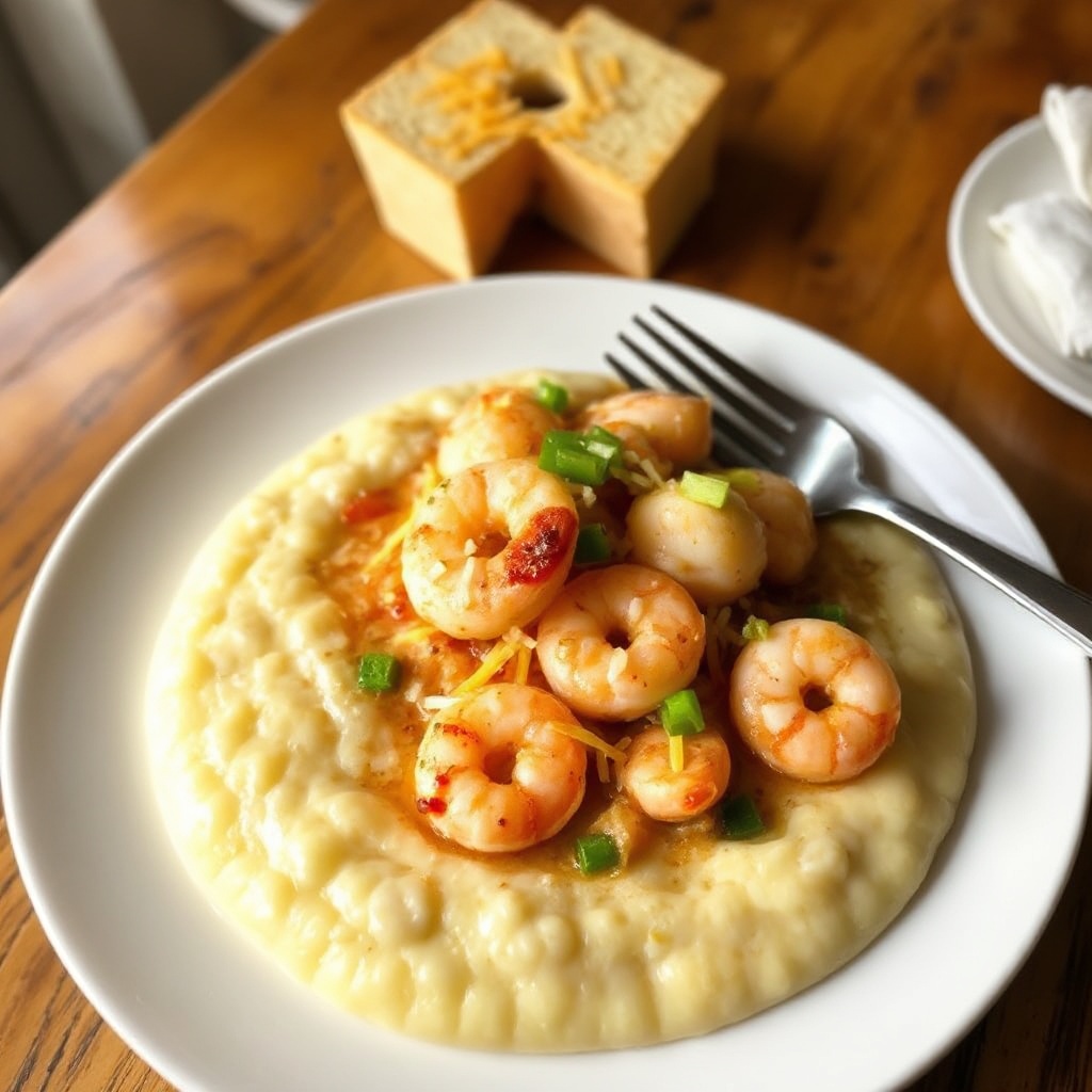 Gamberi del Sud e Polenta Cremosa in Slow Cooker