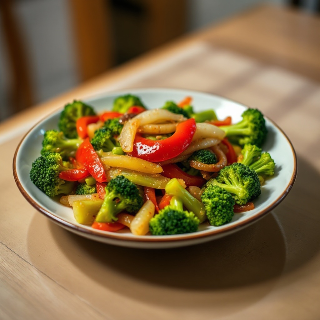Gebratener Brokkoli und Paprika Genuss