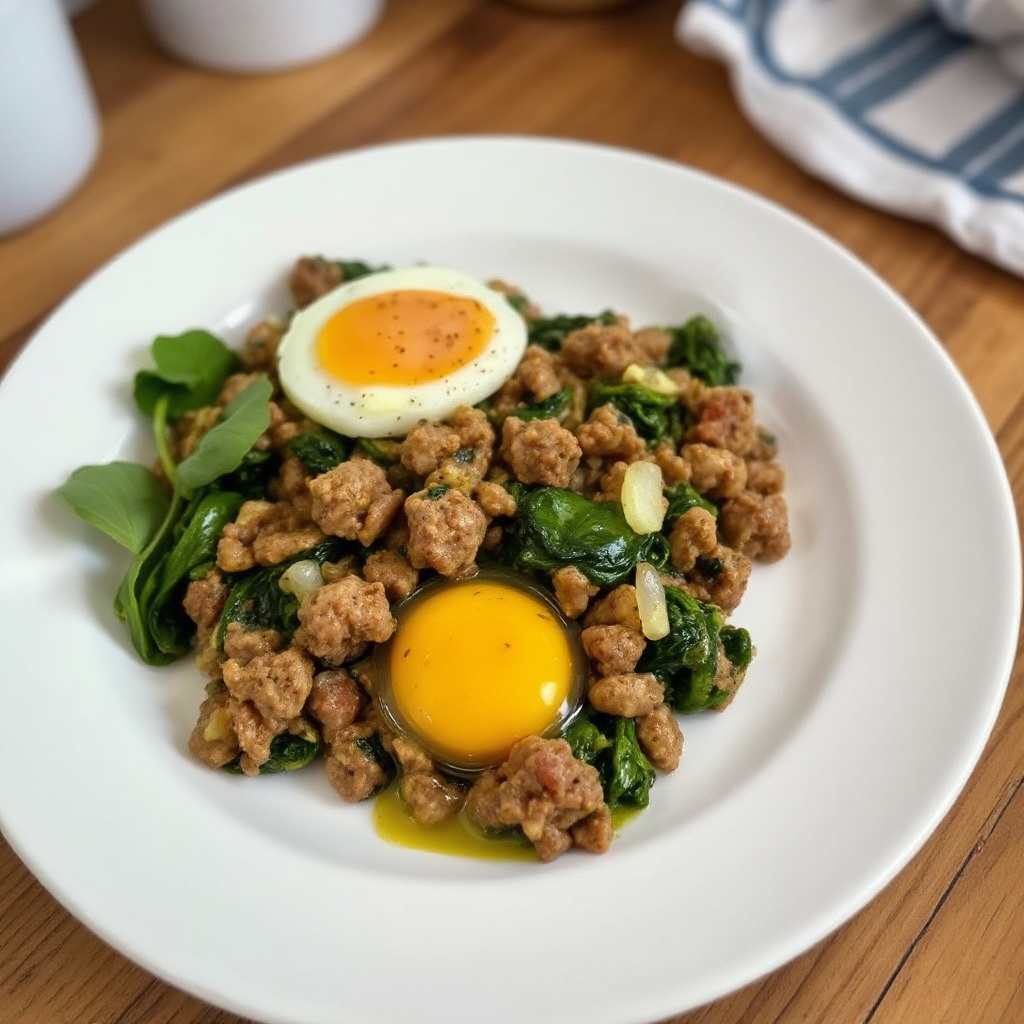 Scramble Salato di Spinaci e Manzo