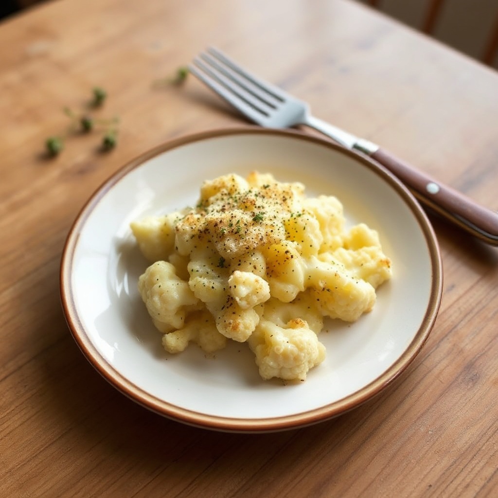 Cremiges Blumenkohl-Gratin mit einem Twist