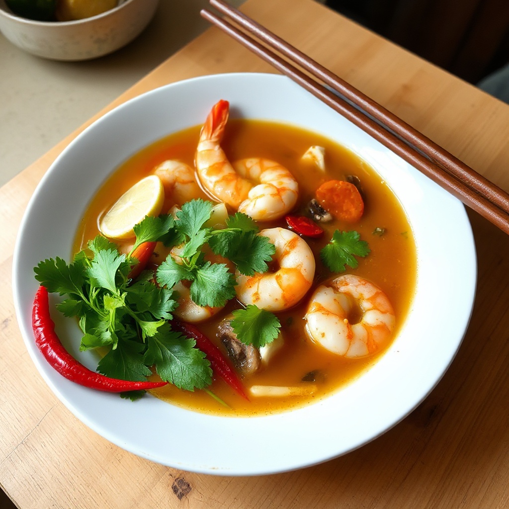 Zesty Lemongrass Shrimp Soup