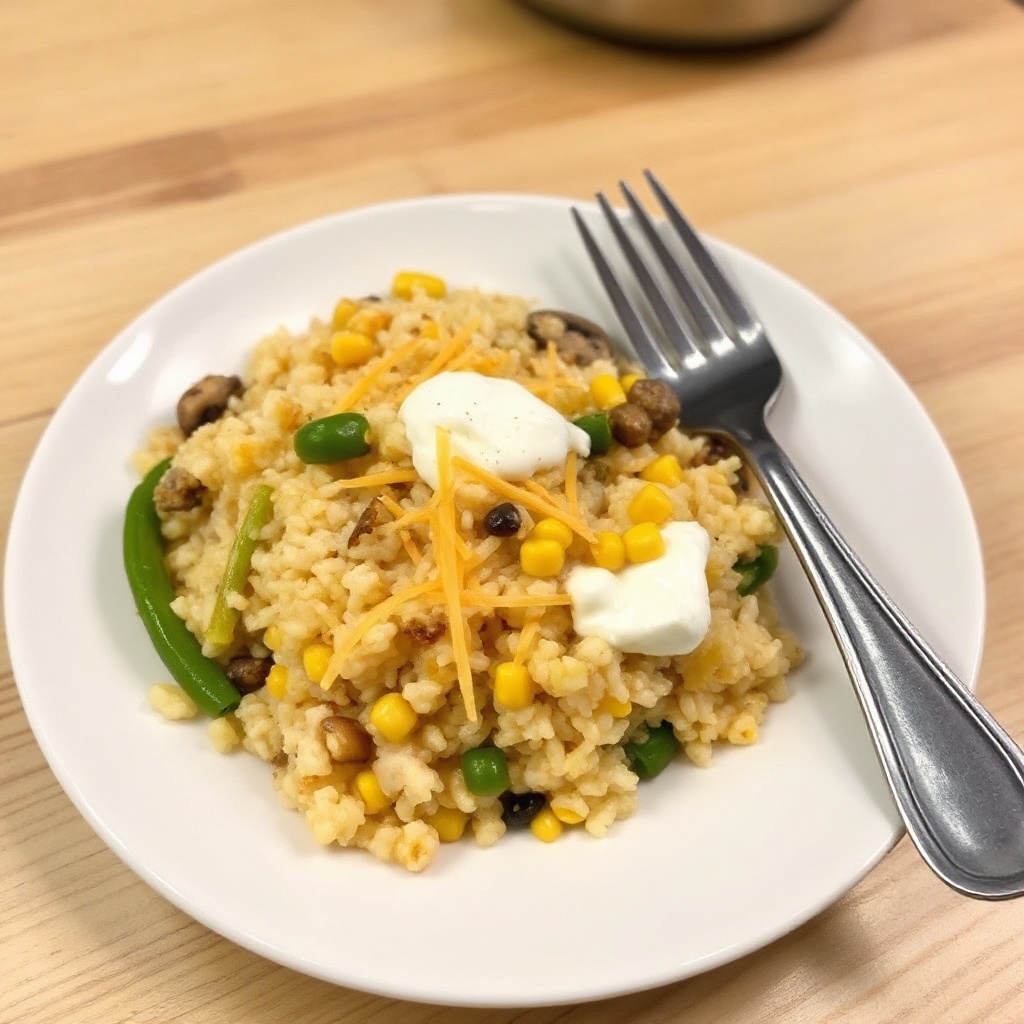 Cheesy Vegetable Rice Bake