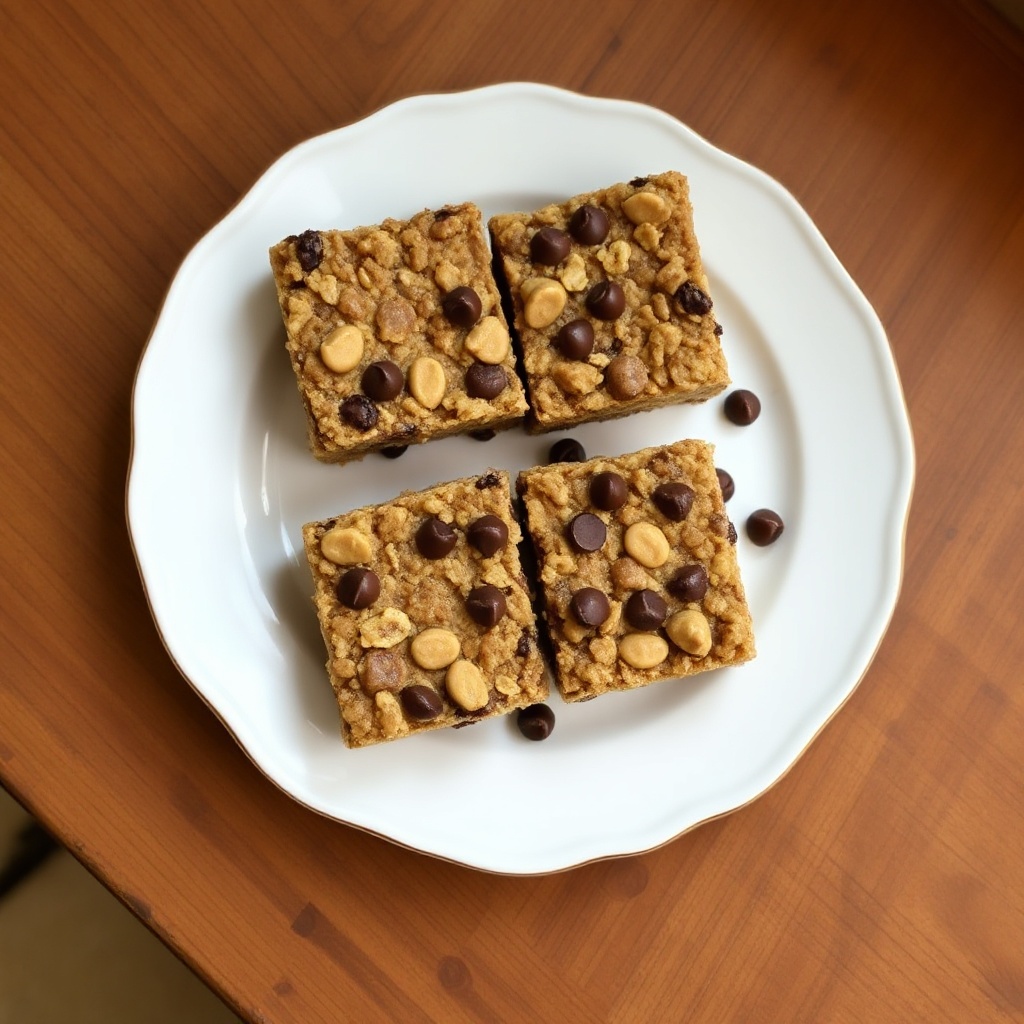Chocolate Peanut Butter Oatmeal Squares