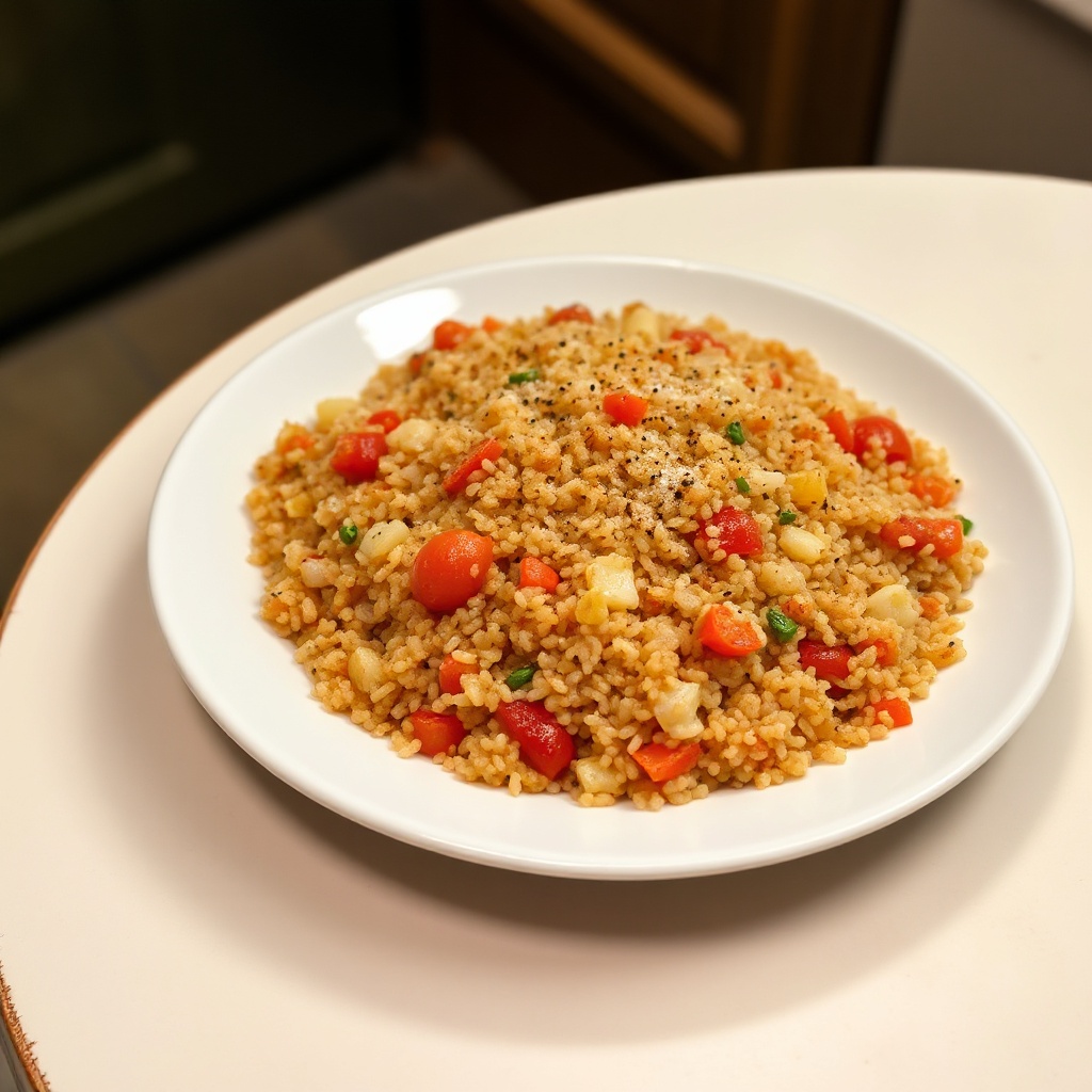 Herzhafter Bulgur-Tomaten-Pilaw