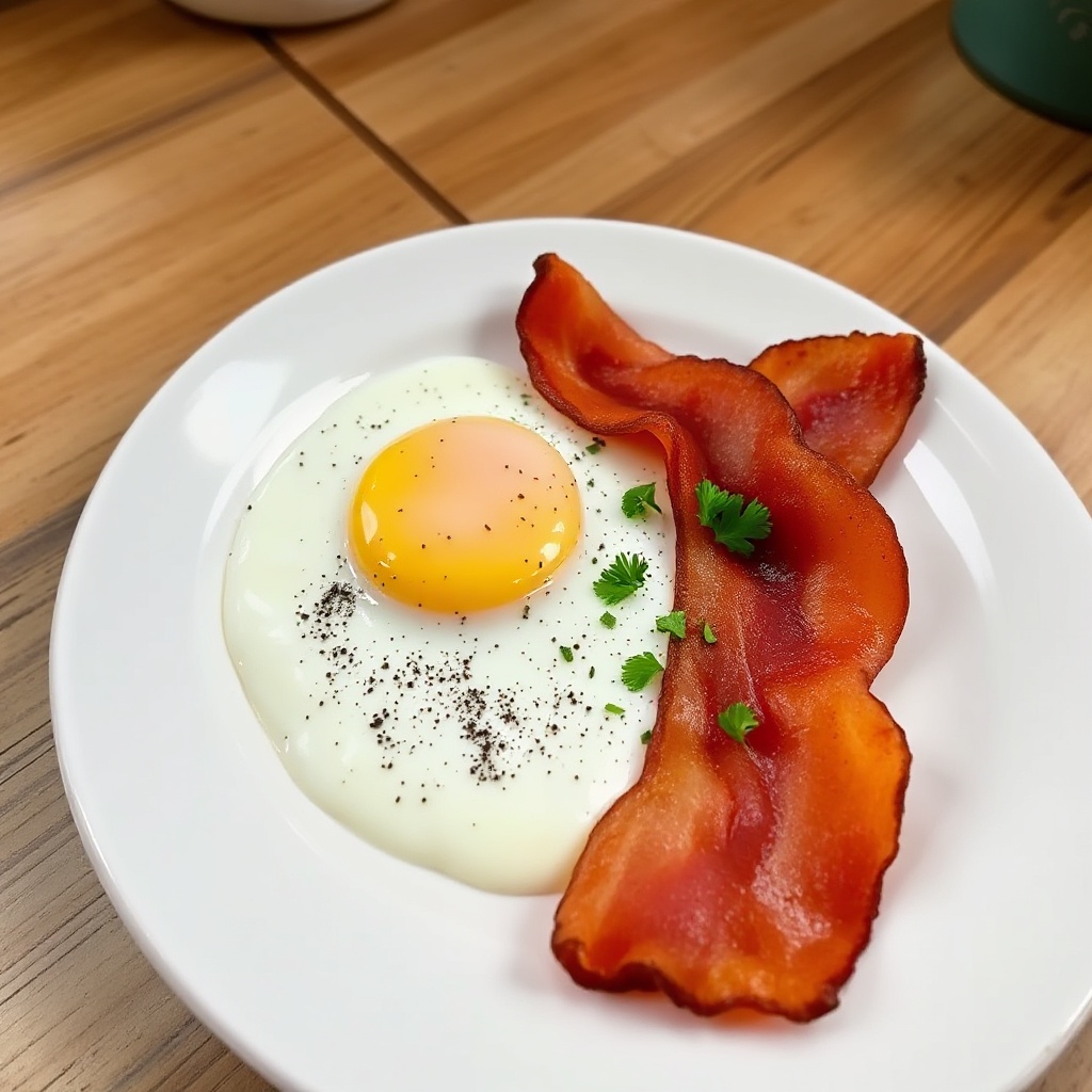 Deliziosa Uova e Bacon del Mattino