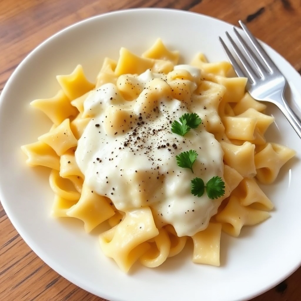 Cremige Parmesan-Schmetterlingsnudeln