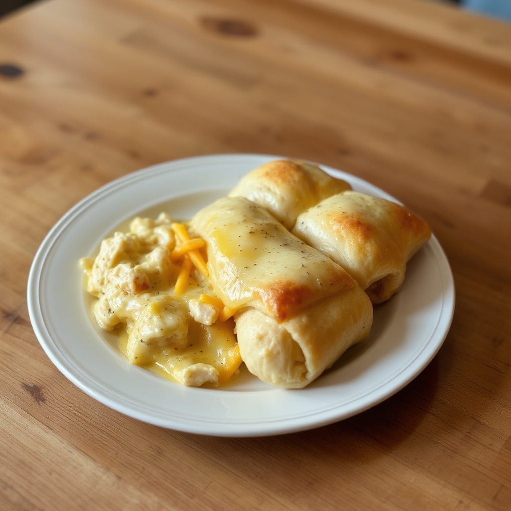 Käse-Hühnchen-Croissants