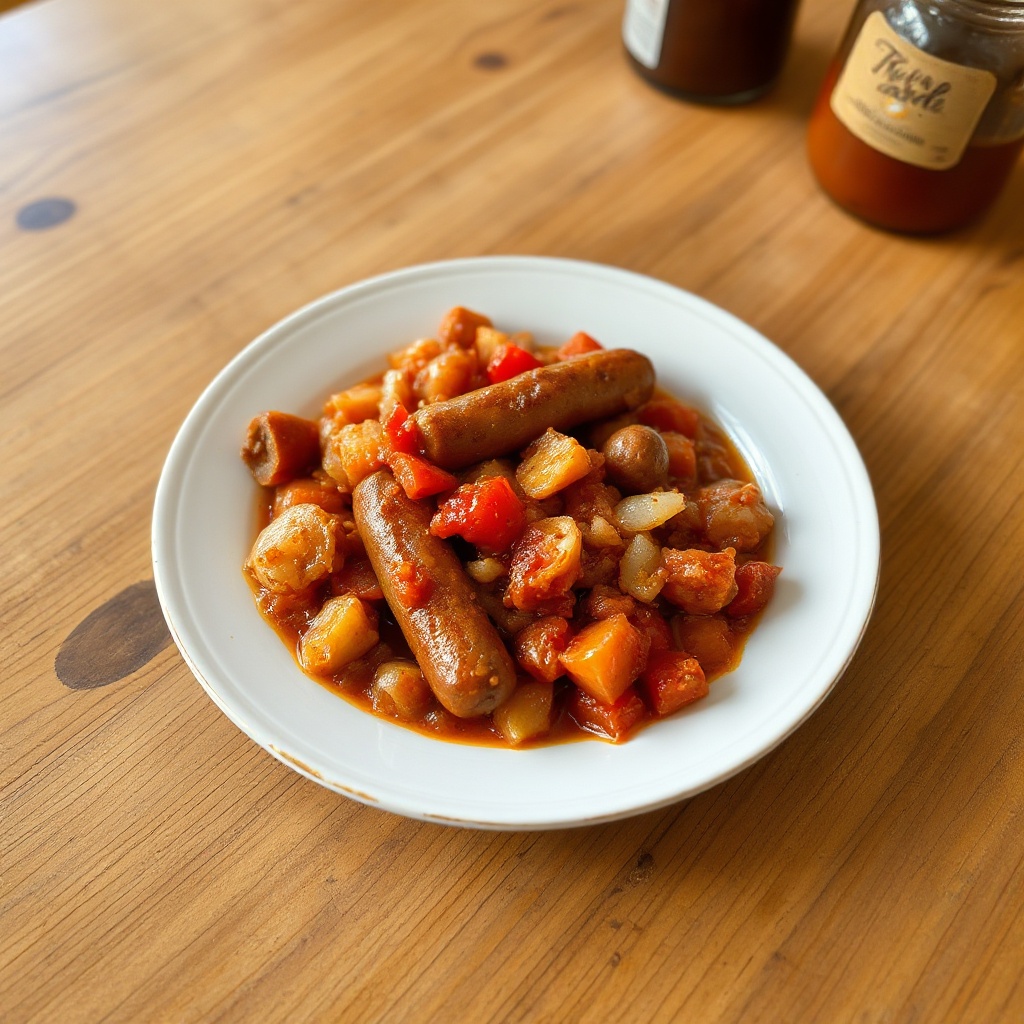 Casseruola di Salsiccia e Pomodoro