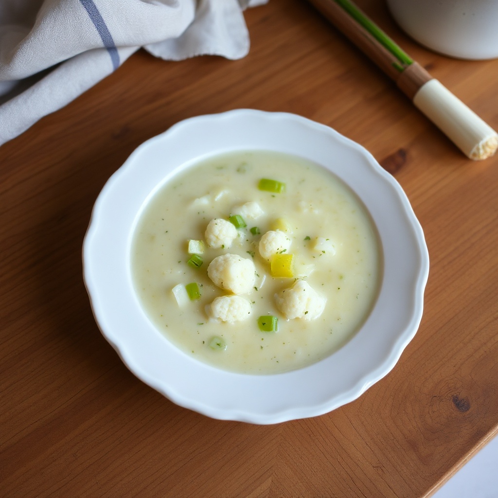 Zuppa Vellutata di Cavolfiore e Porri