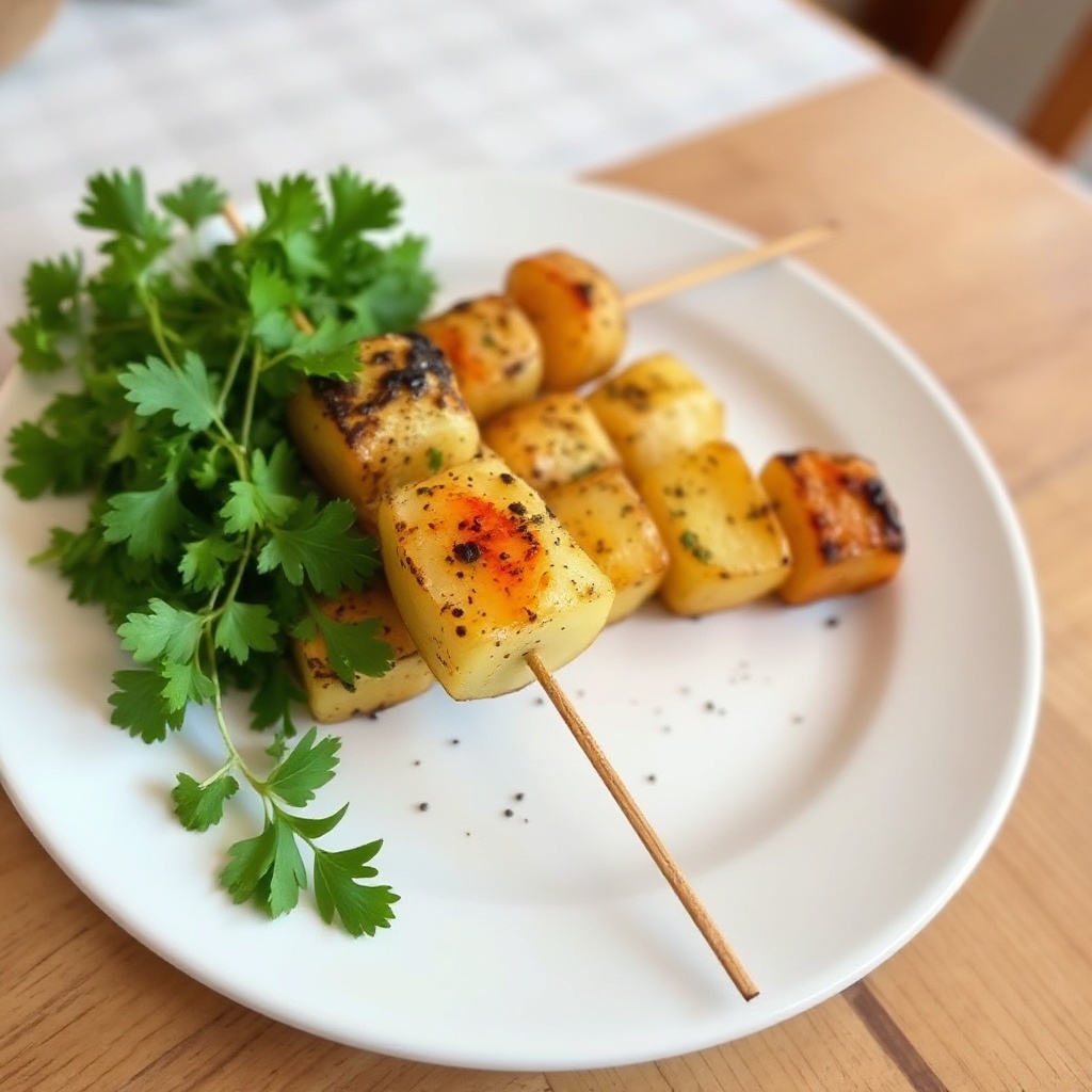 Gegrillte Kräuter-Kartoffelspieße