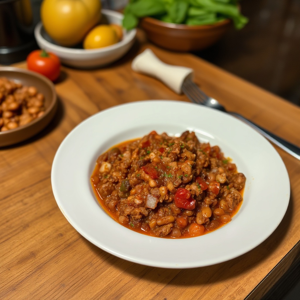Herzhafter Hausgemachter Chili