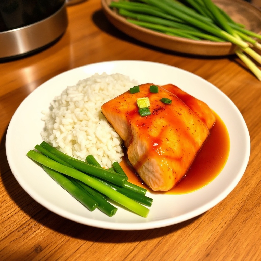 Glasiertes Teriyaki-Honig-Lachs