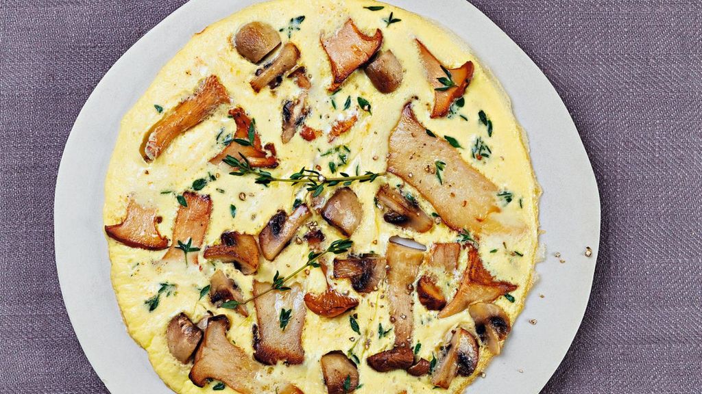 Mushroom Frittata with Chive Quark