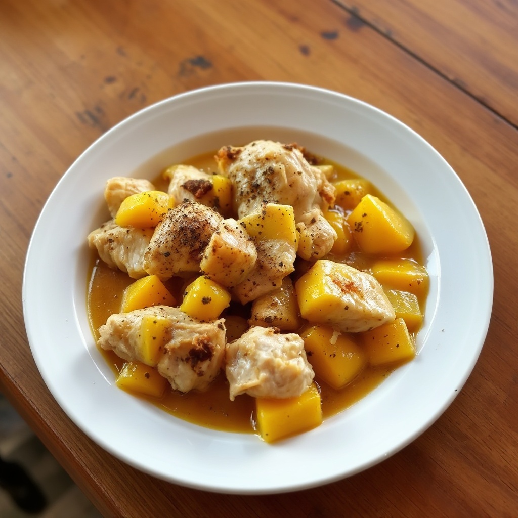 Pollo Tropicale al Cocco con Salsa di Mango e Lime
