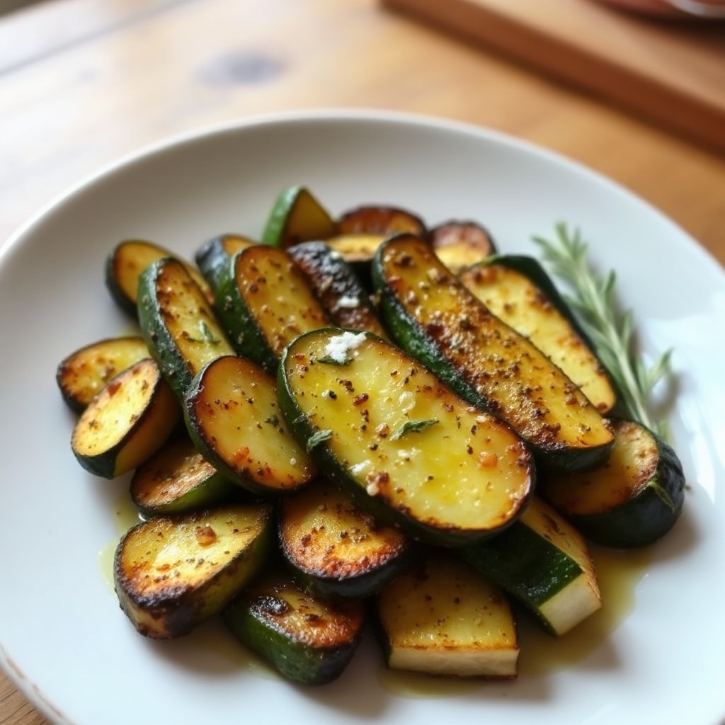 Gegrillte Zucchini mit Knoblauch und Kräutern