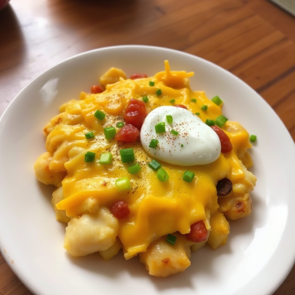 Skillet di Colazione Formaggioso