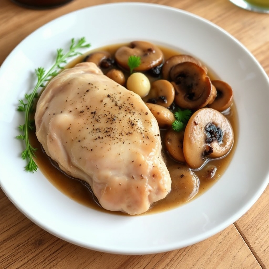 Savory Herb Chicken Thighs with Mushroom Sauce