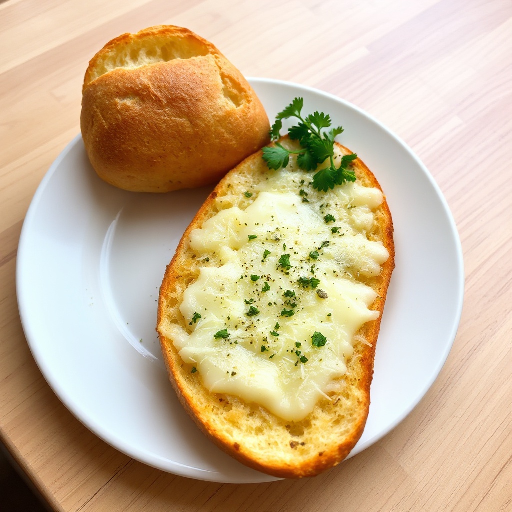 Pane all'aglio con formaggio e erbe