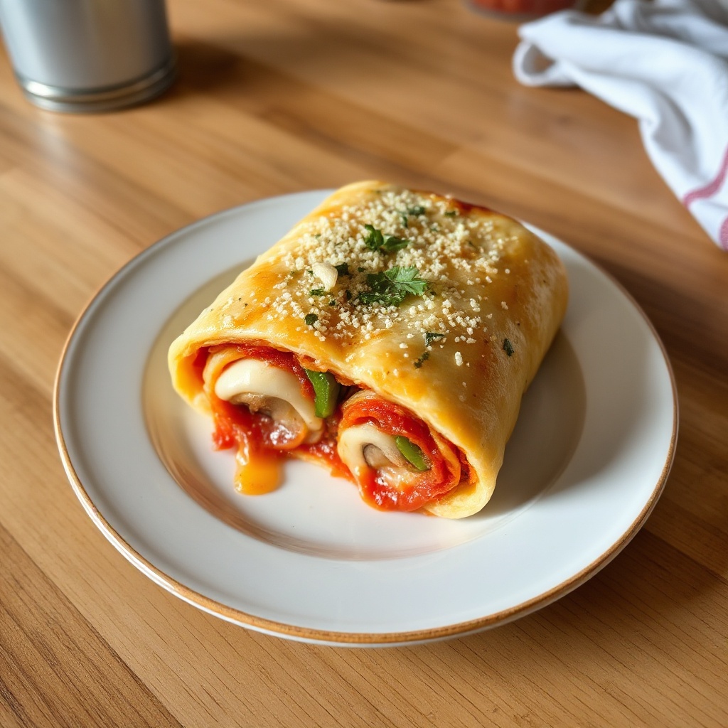 Käsegefüllte Pizzarolle