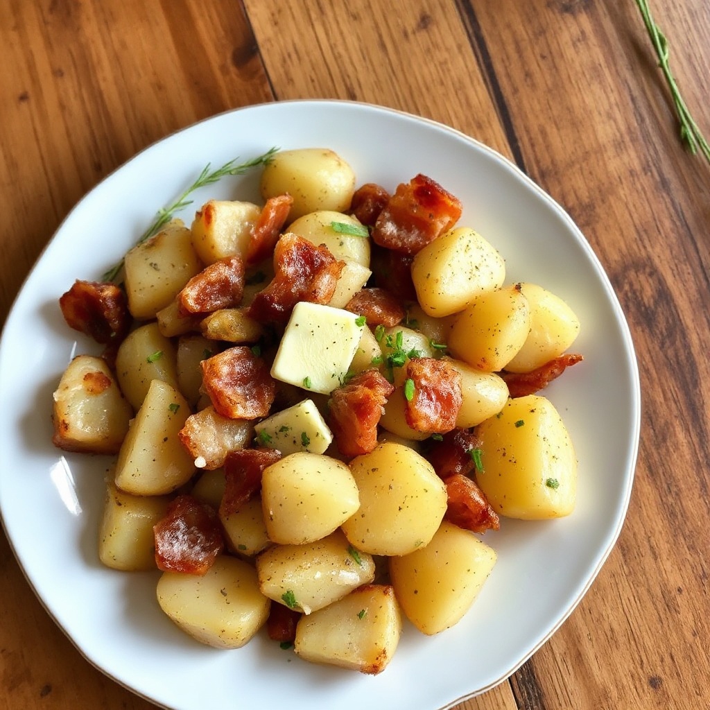 Kräuter-infused knusprige Kartoffel-Mischung