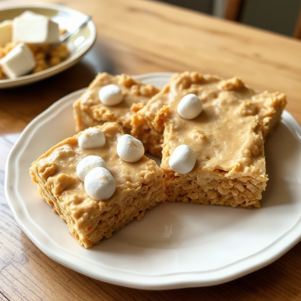 Cremige Erdnussbutter-Marshmallow-Quadrate