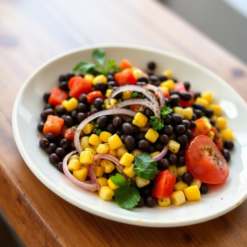 Würziger Schwarze-Bohnen-und-Mais-Fiesta-Salat