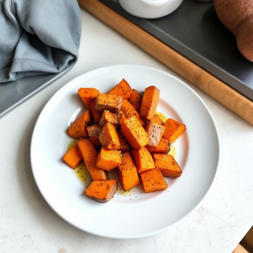 Würzige Ahorn-Röst-Süßkartoffeln